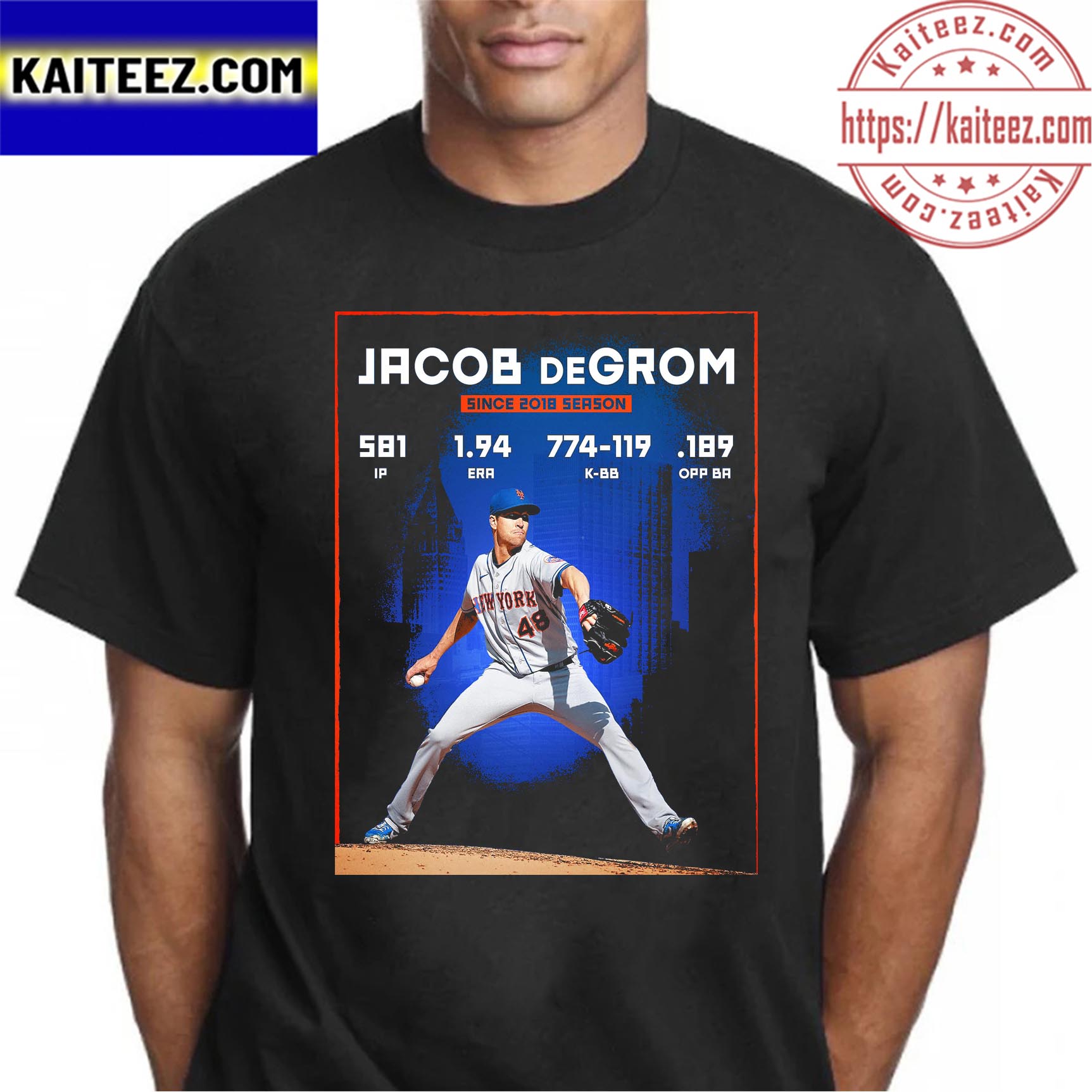 De Jacob Jacob DeGrom Baseball Number 48 Vintage Retro T-Shirt