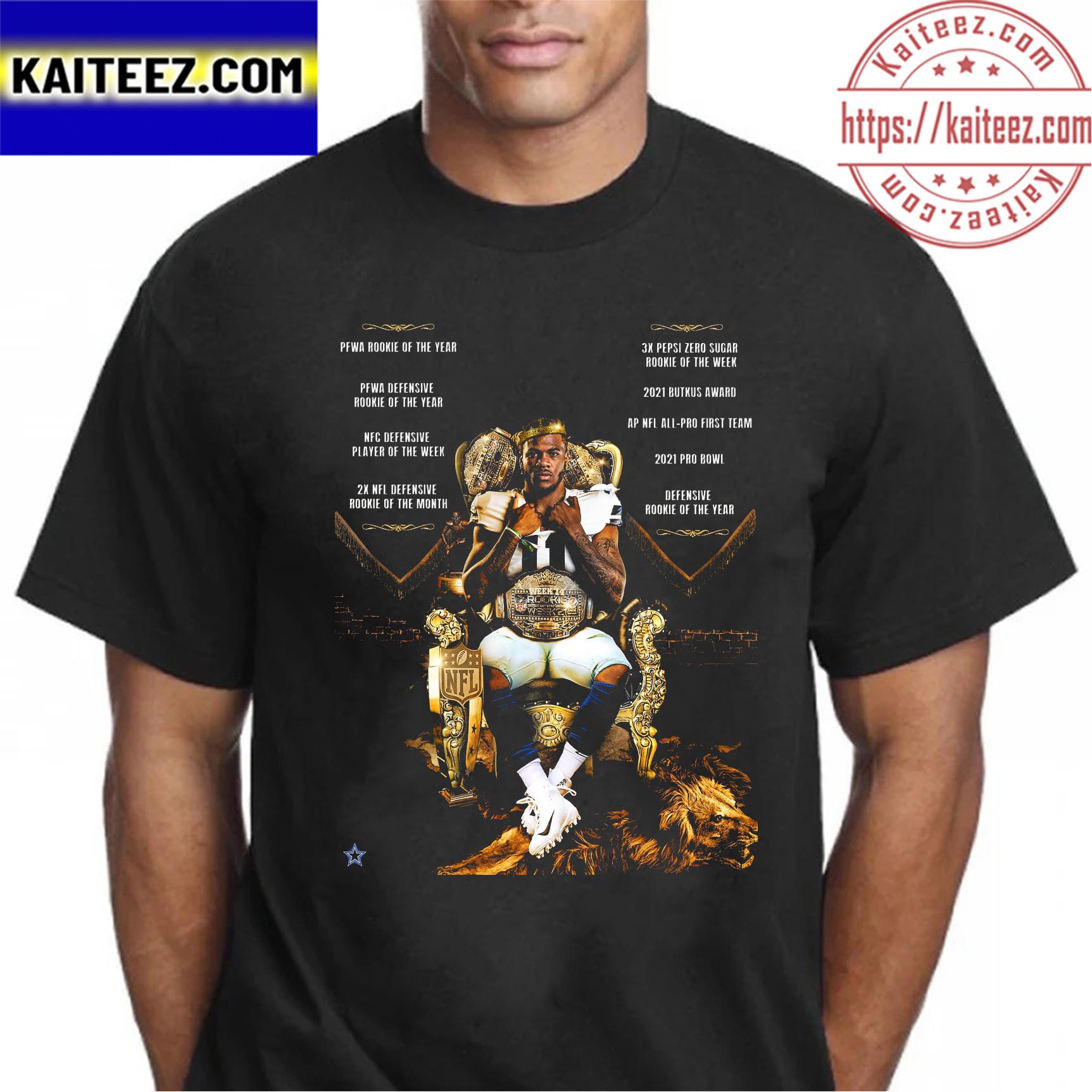 Micah Parsons All Titles With Dallas Cowboys T-shirt - Kaiteez