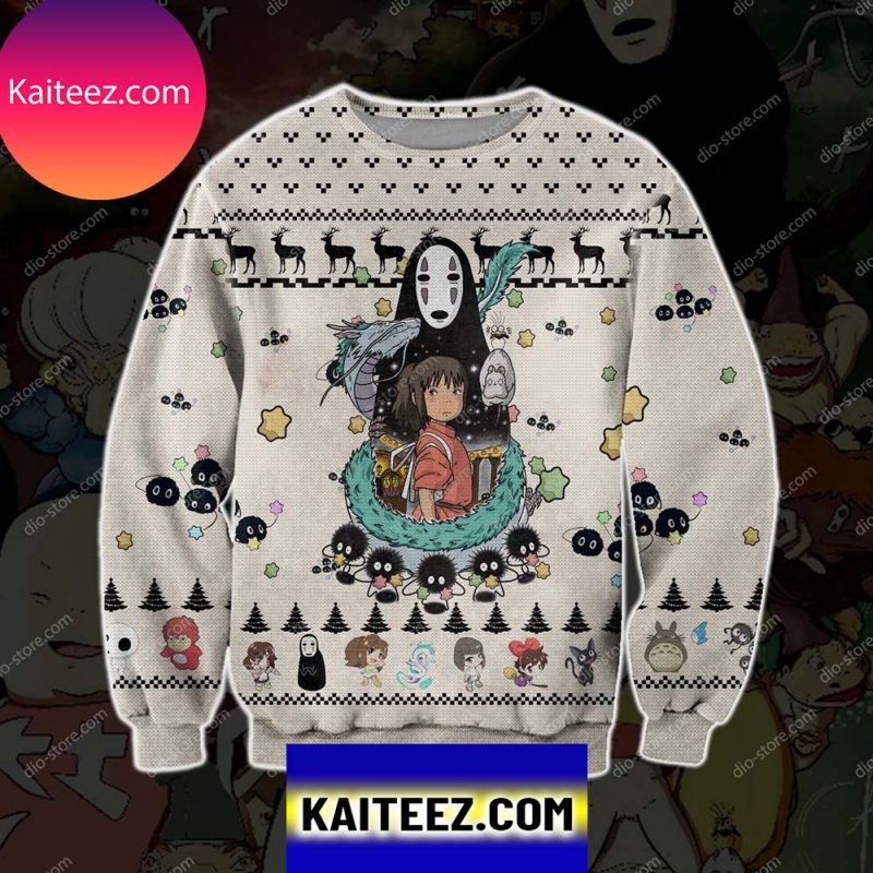 Spirited Away Studio Ghibli 3d Print Christmas Ugly Sweater Kaiteez