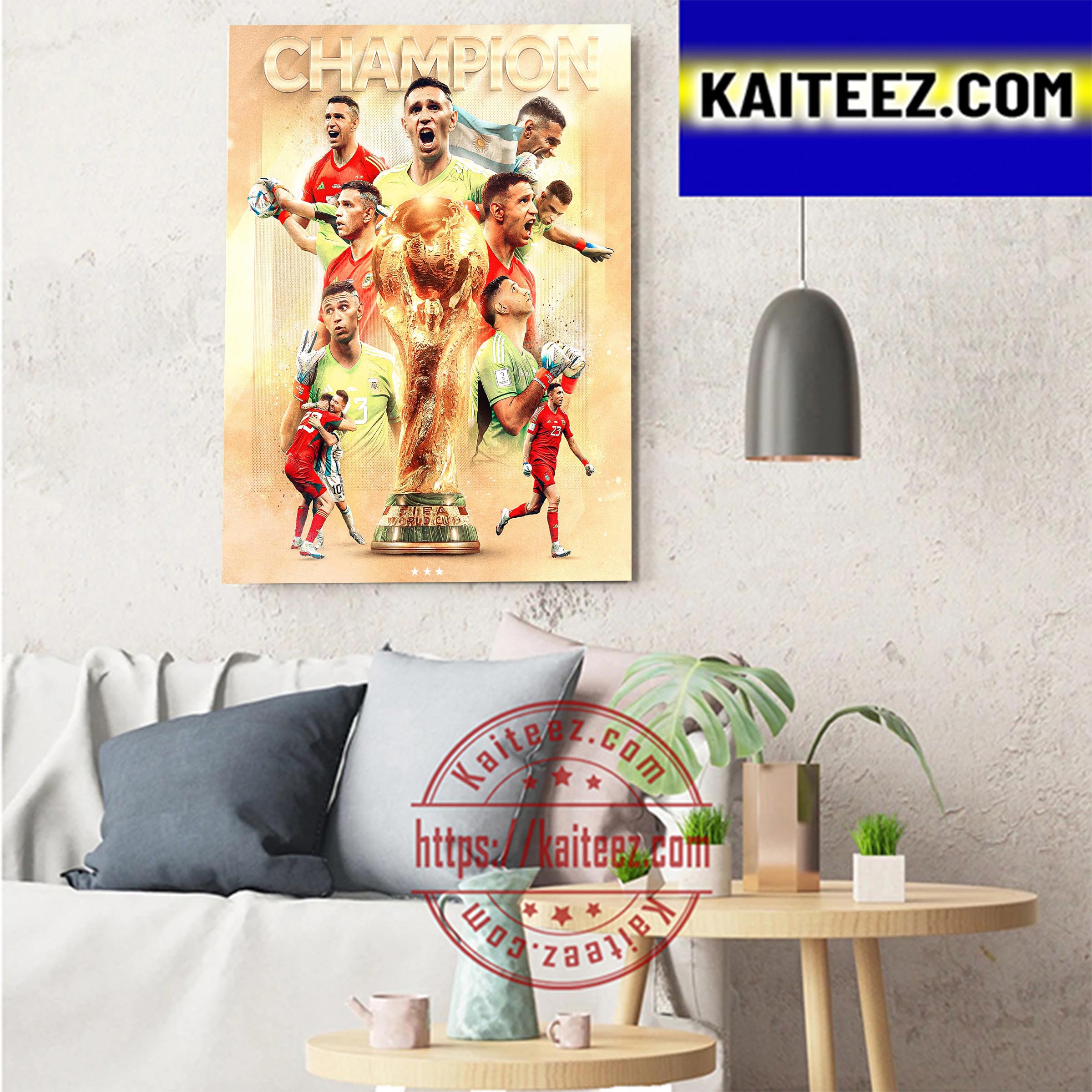  Qatar 2022 World Cup EMI Martínez After Winning The Golden Glove  Poster Football Posters Canvas Wall Art Prints for Wall Decor Room Decor  Bedroom Decor Gifts 20x26inch(51x66cm) Unframe-Style: Posters & Prints