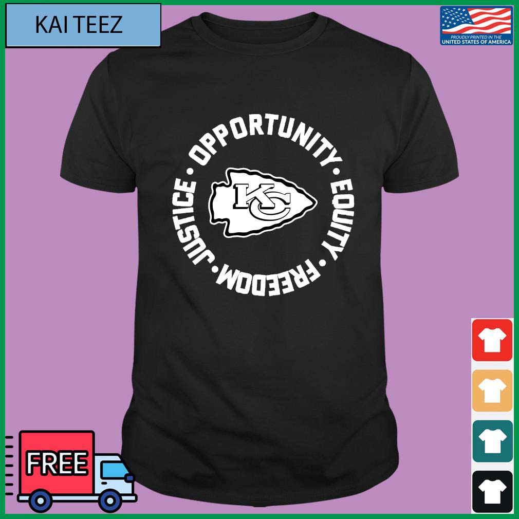 Opportunity Equity Freedom Justice Cleveland Football T-Shirt