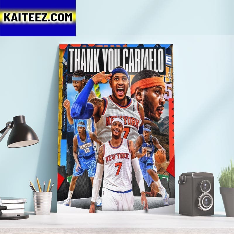 Carmelo Anthony Jersey Basketball Poster Canvas Wall Art Man 