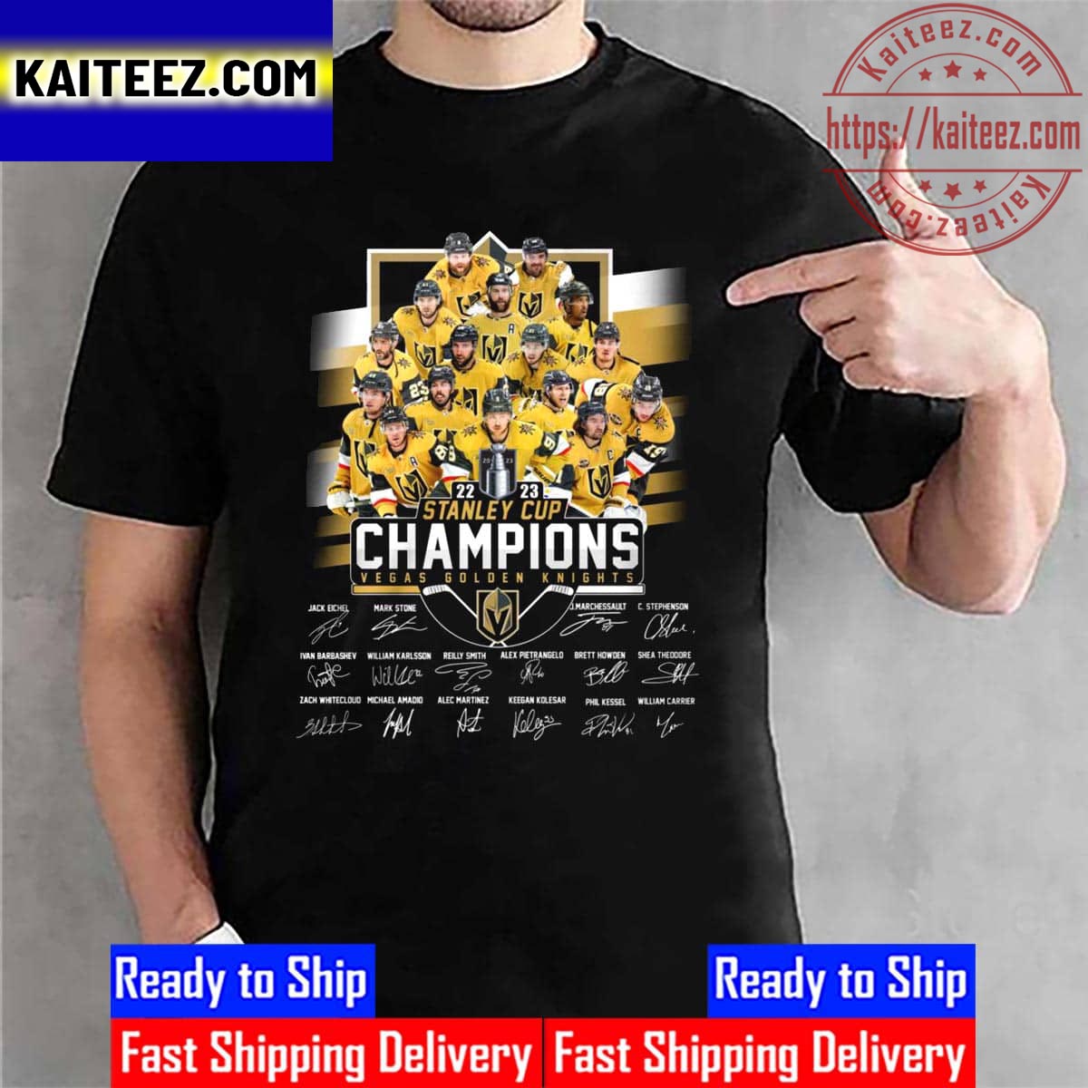 Las Vegas Golden Knights 2023 Champions T-Shirt - T-shirts Low Price