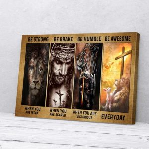 Bestieship Be Strong When You Are Weak Jesus Canvas