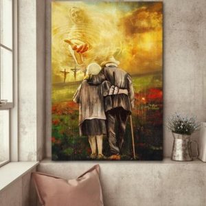 Jesus And Old Couple Live Forever Together Love Canvas