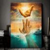 Jesus And Old Couple Live Forever Together Love Canvas