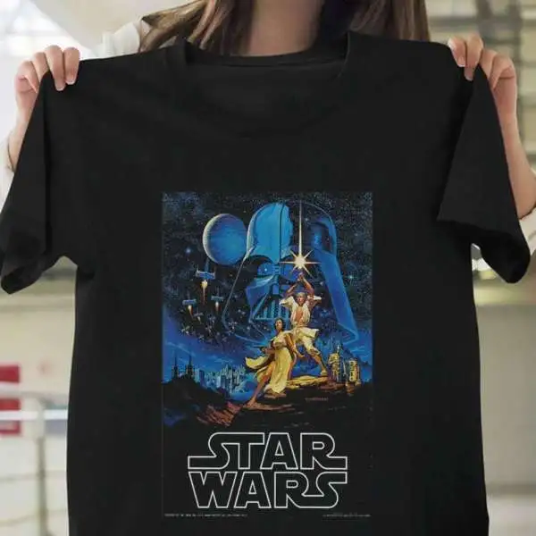1977 Star Wars Movie Poster Vintage Unisex Classic Gift For Friends T-Shirt