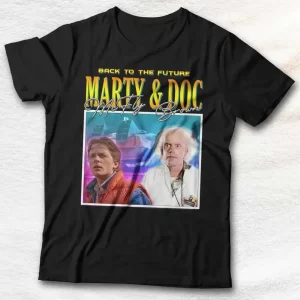 Back to the Future Marty McFly And Doc Brown Unisex Vintage Gift For Friends T-shirt