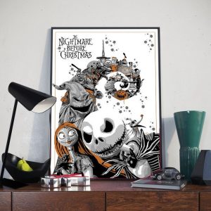 1993 The Nightmare Before Christmas Jack Skellington Wall Art Home Decor Poster Canvas