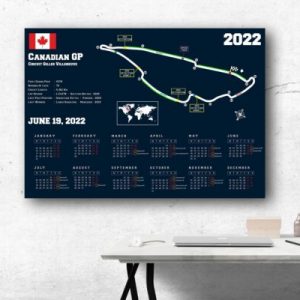2022 Formula 1 Canadian GP Circuit Gilles Villeneuve Poster Canvas