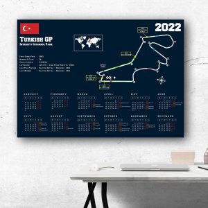 2022 Formula 1 Turkish GP Turkey Intercity Istanbul Park Circuit Poster