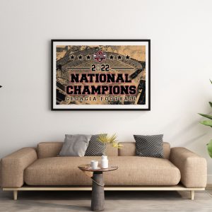 2022 National Champions Georgia Bulldogs Art Decor Poster Canvas