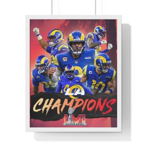 2022 Rams Super Bowl LVI Champions Wall Poster Canvas