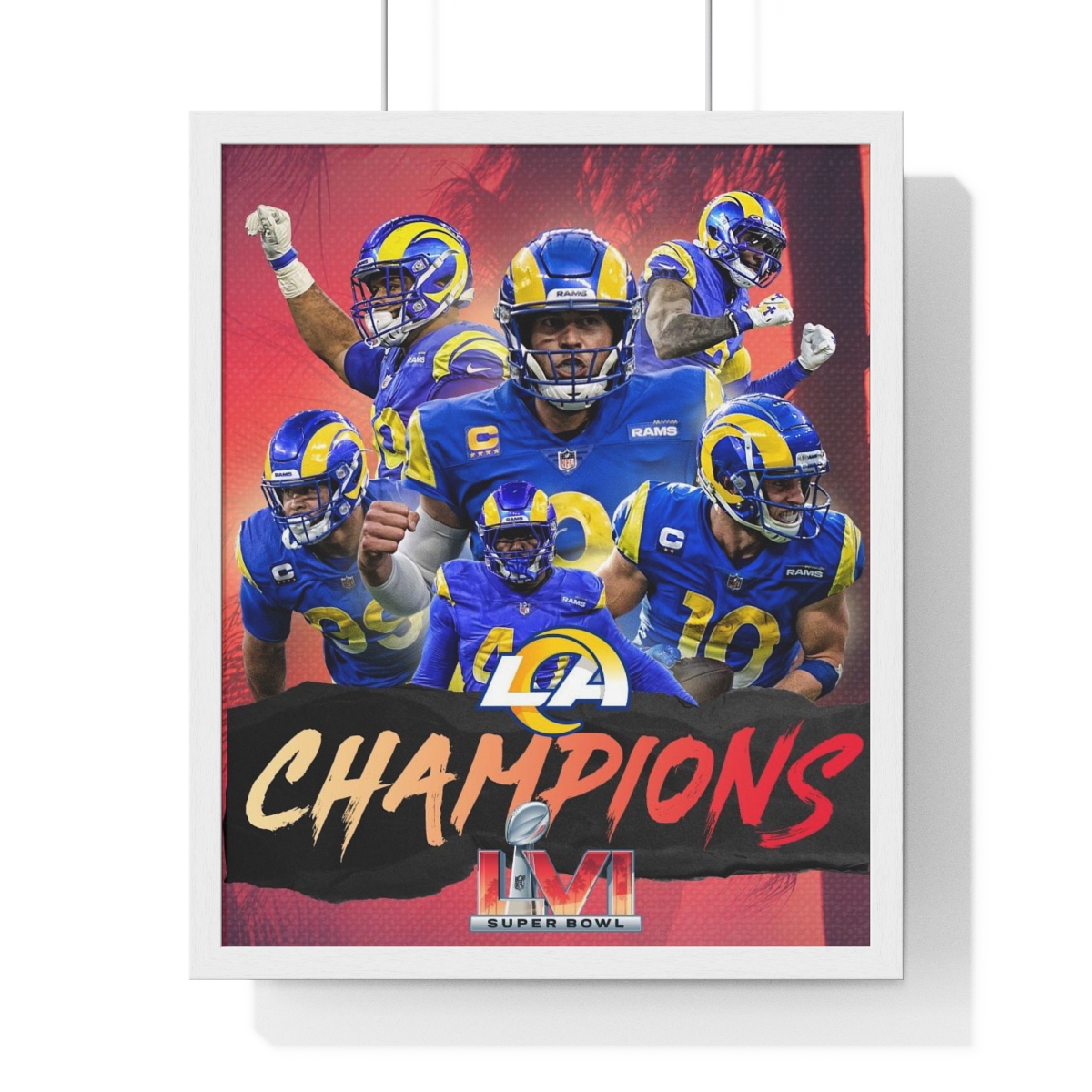 2022 Rams Super Bowl LVI Champions Wall Poster Canvas