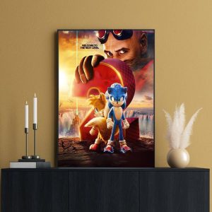 2022 Sonic 2 The Hedgehog Canvas Poster Home Decor