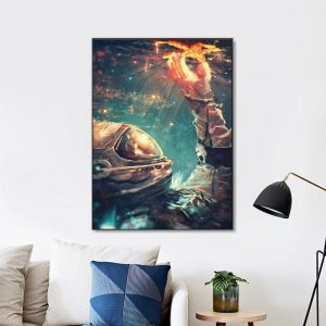 Astronaut Series In The Ocean Wall Art Home Decor Poster Canvas