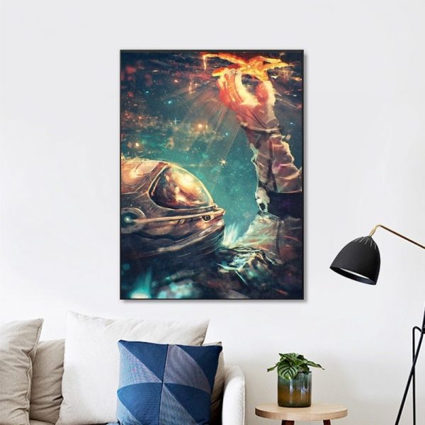 Astronaut Series In The Ocean Wall Art Home Decor Poster Canvas