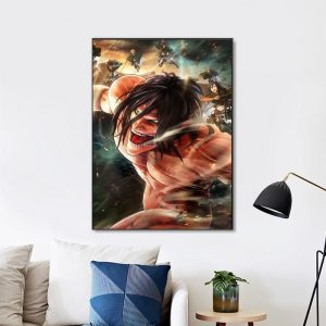 Attack On Titan Japanese Anime Wall Art Home Decor Poster Canvas