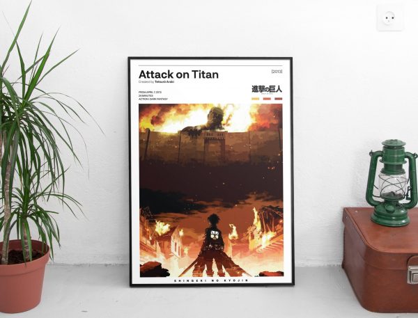 Attack On Titan Minimalist Anime Home Decor Poster Canvas