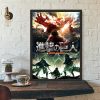 Attack On Titan Poster Home Decor Poster Canvas