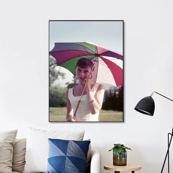 Audrey Hepburn Wall Art Home Decor Poster Canvas