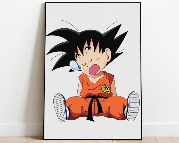 Baby Goku Sleeping Dragon Ball Z Japanese Cartoon Anime Manga Home Decor Poster Canvas