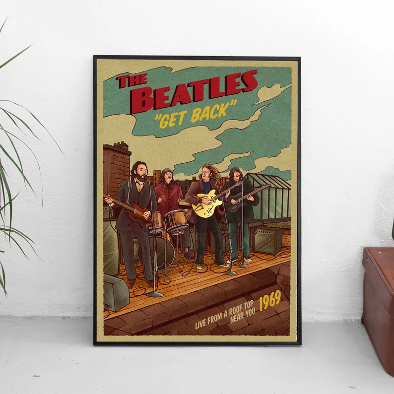 Beatles Vintage Wall Art Home Decor Poster Canvas