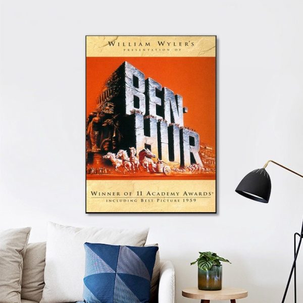 Ben Hur Movie (1959) Vintage Wall Art Home Decor Poster Canvas