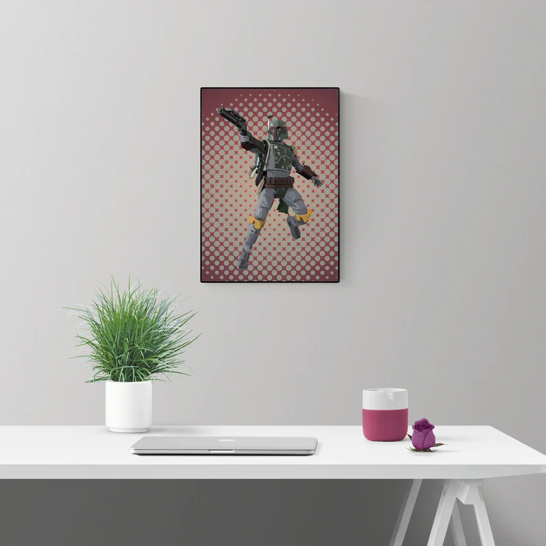 Bobba Fett Star Wars Wall Art Decor Poster Canvas