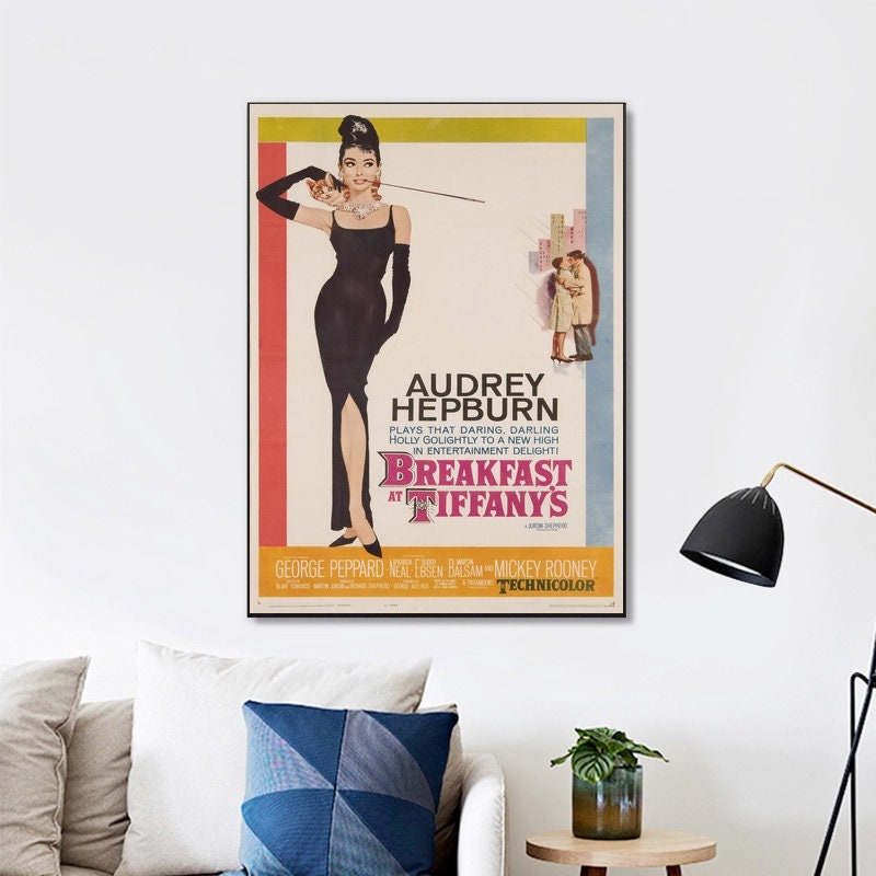 Breakfast At Tiffany’S Movie (1961) Vintage Wall Art Home Decor Poster Canvas