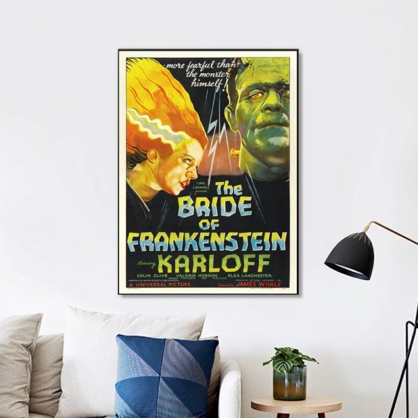 Bride Of Frankenstein (1935) Movie Wall Art Home Decor Poster Canvas