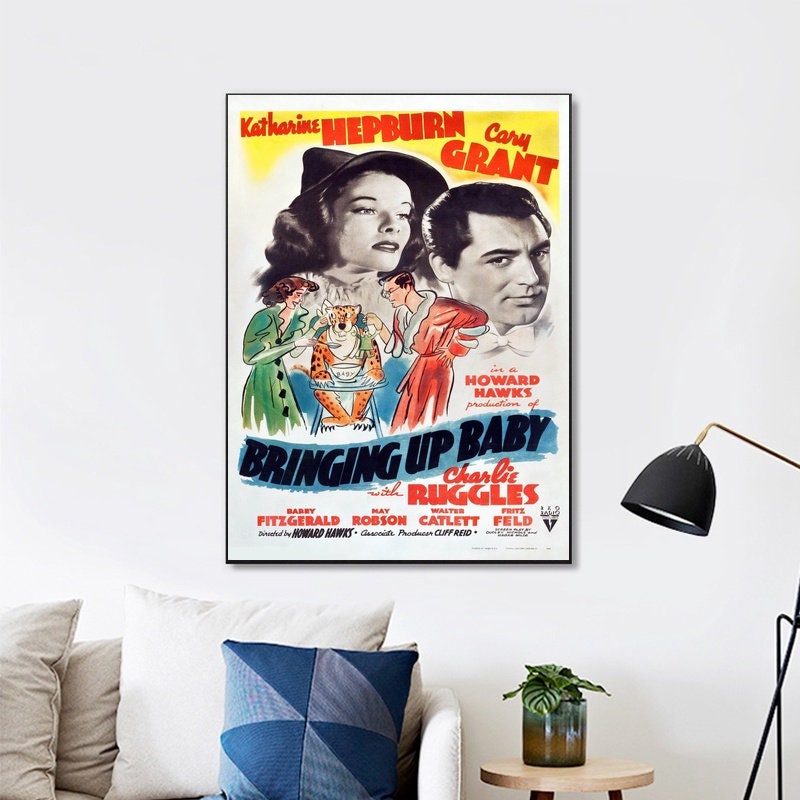 Bringing Up Baby Movie (1938) Vintage Wall Art Home Decor Poster Canvas