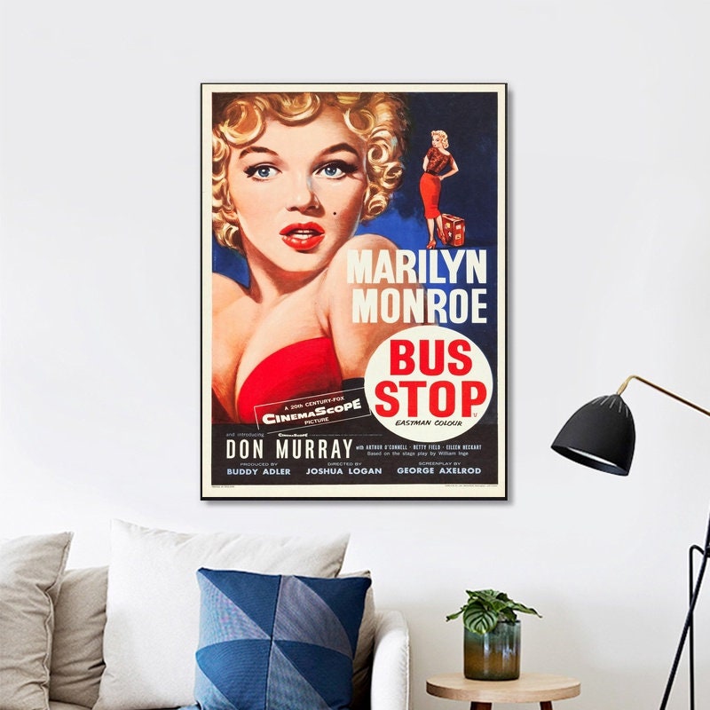 Bus Stop Movie (1956) Vintage Wall Art Home Decor Poster Canvas