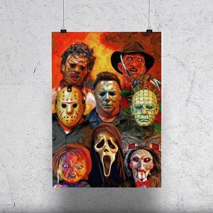 Character Horror Halloween Home Decor Poster Canvas