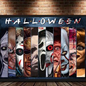 Characters Horror Friend Halloween Poster Canvas
