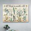Christian Amazing Jesus Color Water Wall Art Decor Poster Canvas