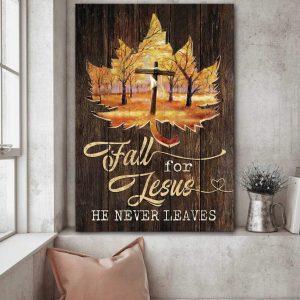 Christian Fall In Love With Jesus Wall Art Decor Poster Canvas