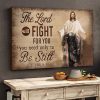 Christian Jesus And Lion Wall Art Decor Poster Canvas