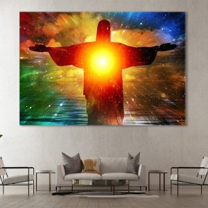 Christian Jesus Christ The Redeemer Statue Wall Art Decor Poster Canvas