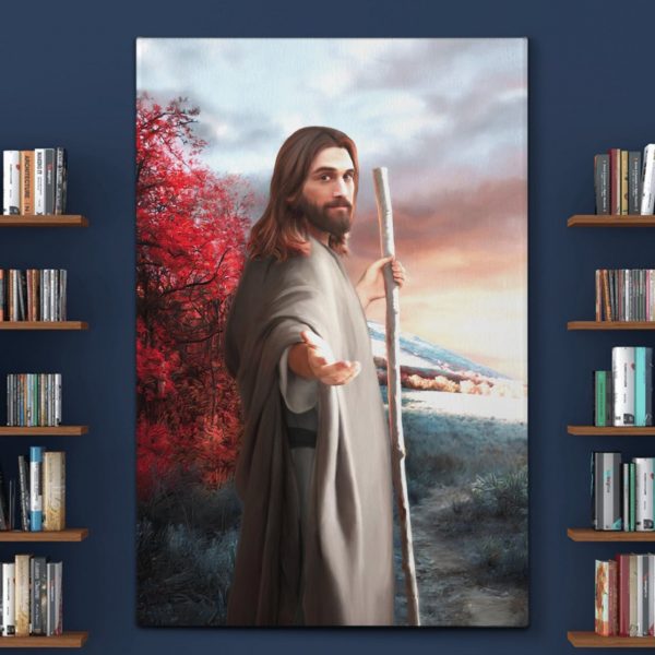 Christian Jesus Follow Me Give Me Your Hand Wall Art Decor Poster Canvas