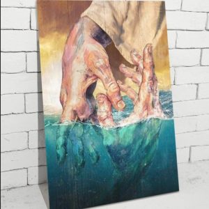 Christian Jesus Give The Hand Save Christian Wall Art Decor Poster Canvas