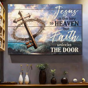 Christian Jesus Is The Key To Heaven Wall Art Decor Poster Canvas