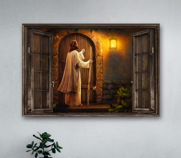Christian Jesus Knocks The Door Wall Art Decor Poster Canvas
