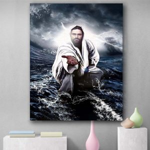 Christian Jesus Reaching Hand Come Follow Me Wall Art Decor Poster Canvas