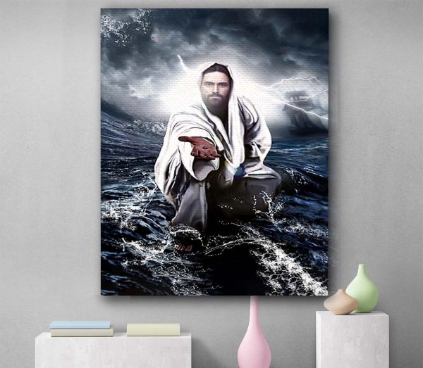 Christian Jesus Reaching Hand Come Follow Me Wall Art Decor Poster Canvas