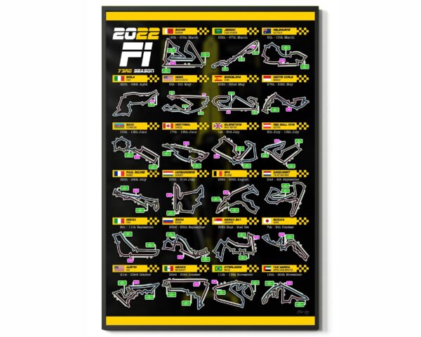 Collection Formula F1 Maps Poster Canvas