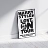 Customisable Harry Styles Checkered Bunny Love On Tour Poster