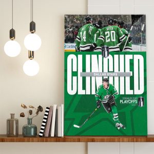 Dallas Stars Clinched Stanley Cup Playoffs 2022 Poster Canvas
