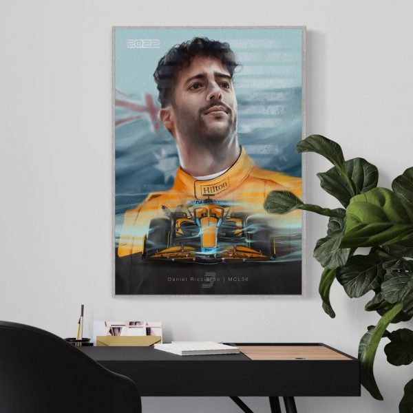 Daniel Ricciardo F1 2022 Poster Canvas