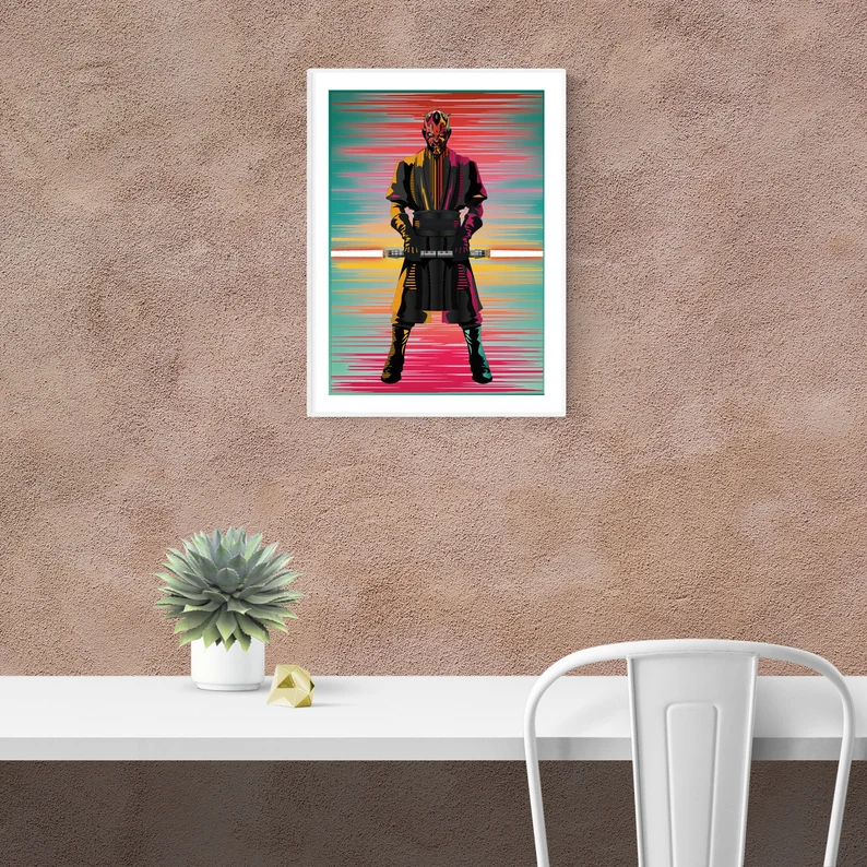 Darth Vader Midnight Star Wars Wall Art Home Decor Poster Canvas